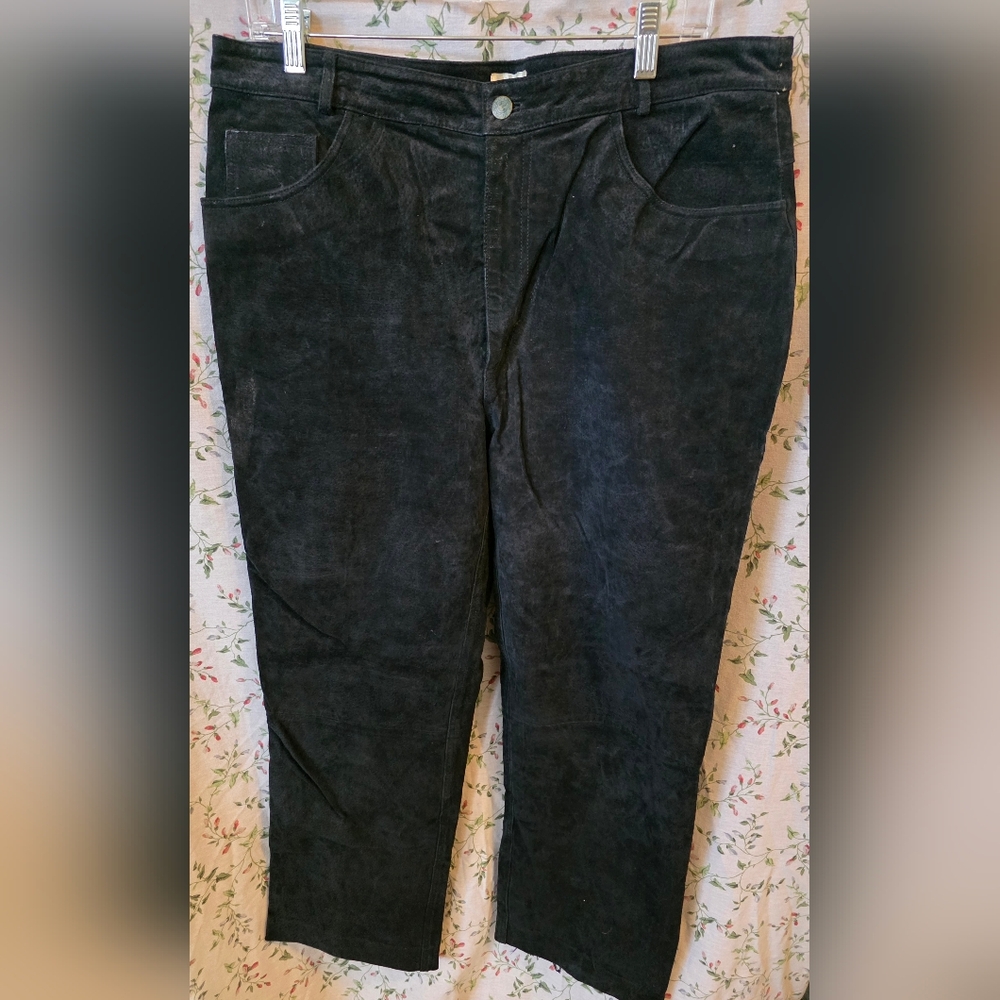 Ladies' Suede Leather Genuine Pants 14
